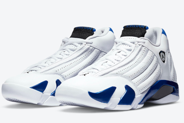 New Air Jordan 14 Hyper Royal White Hyper Royal Black Shoes - Click Image to Close